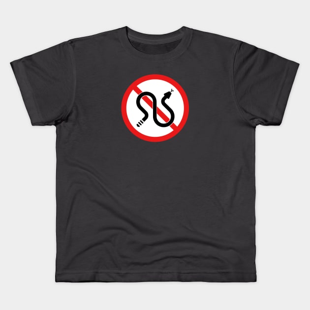 No Rattlesnake Warning sign Kids T-Shirt by Vidision Avgeek